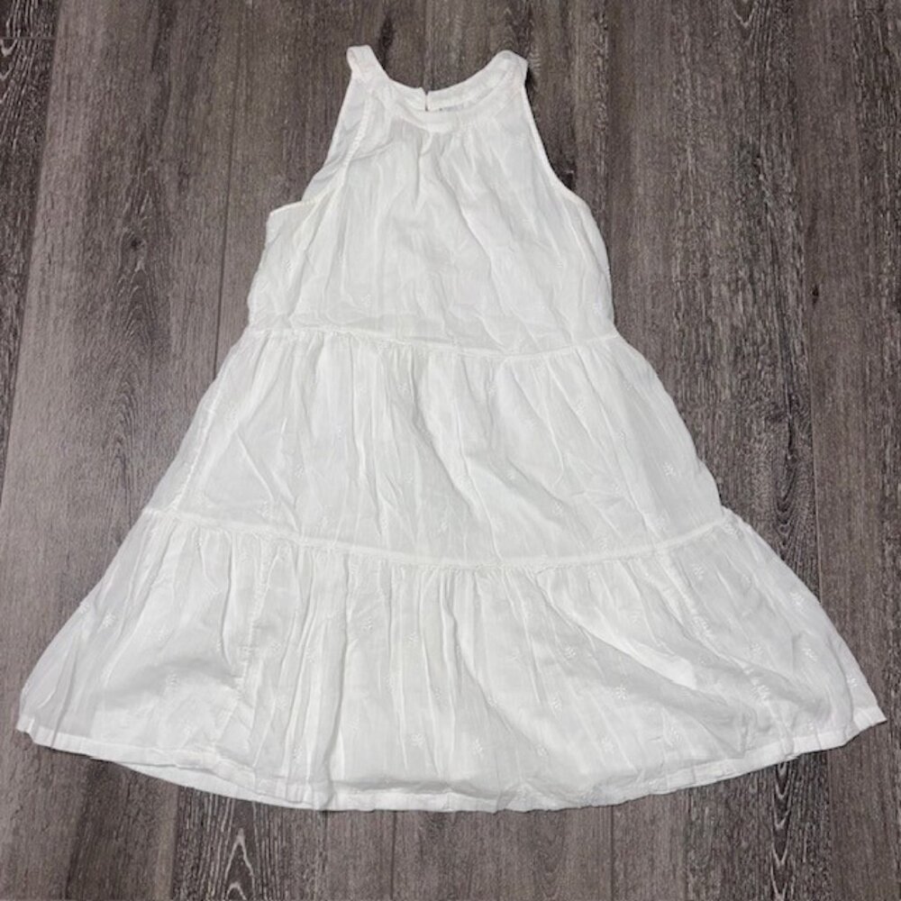 White Embroidered Ruffle Women’s Old Navy Dress Size Medium